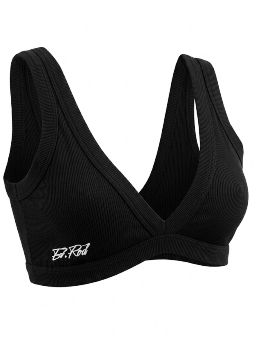 Ed Rod Left End Right Women’s Ribbed Bralette – Black - Image 7