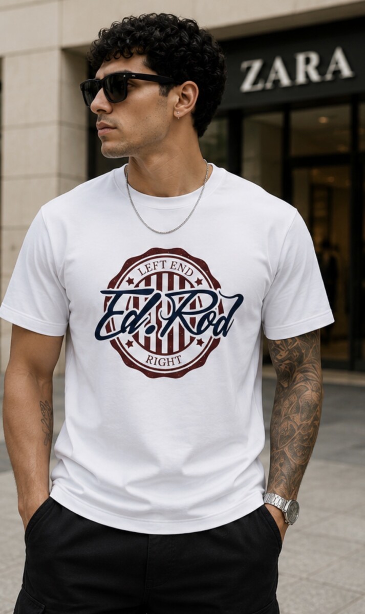 Ed Rod Left End Right – Dual Crest Signature T-Shirt