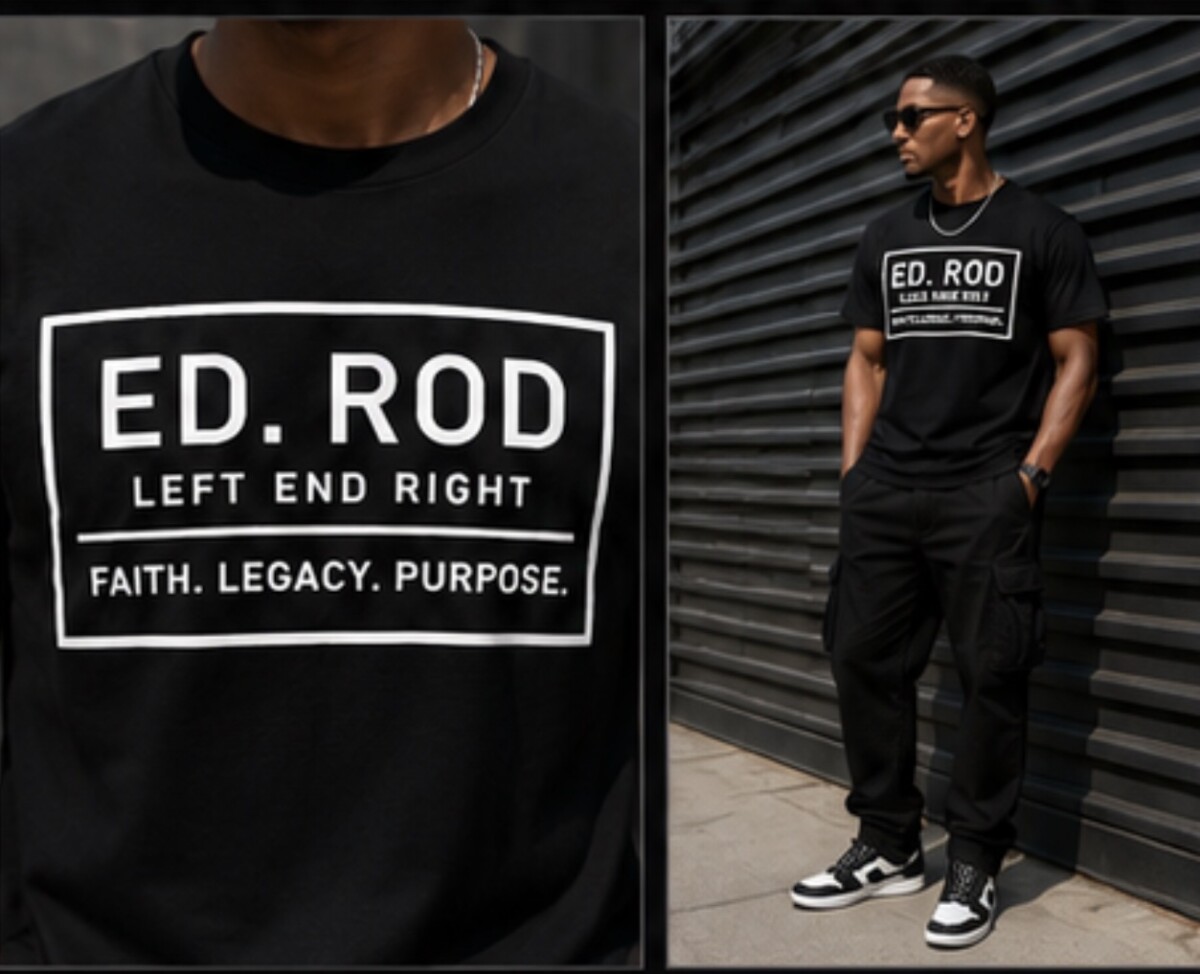 Ed Rod Left End Right – Foundation Box Logo T-Shirt - Image 3