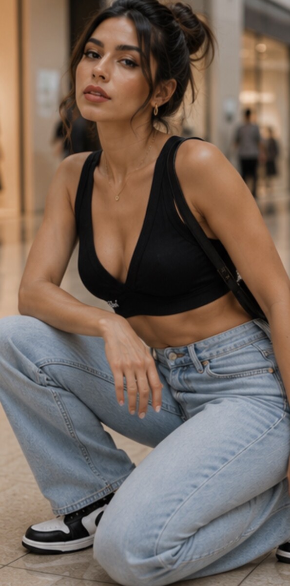 Ed Rod Left End Right Women’s Ribbed Bralette – Black - Image 2
