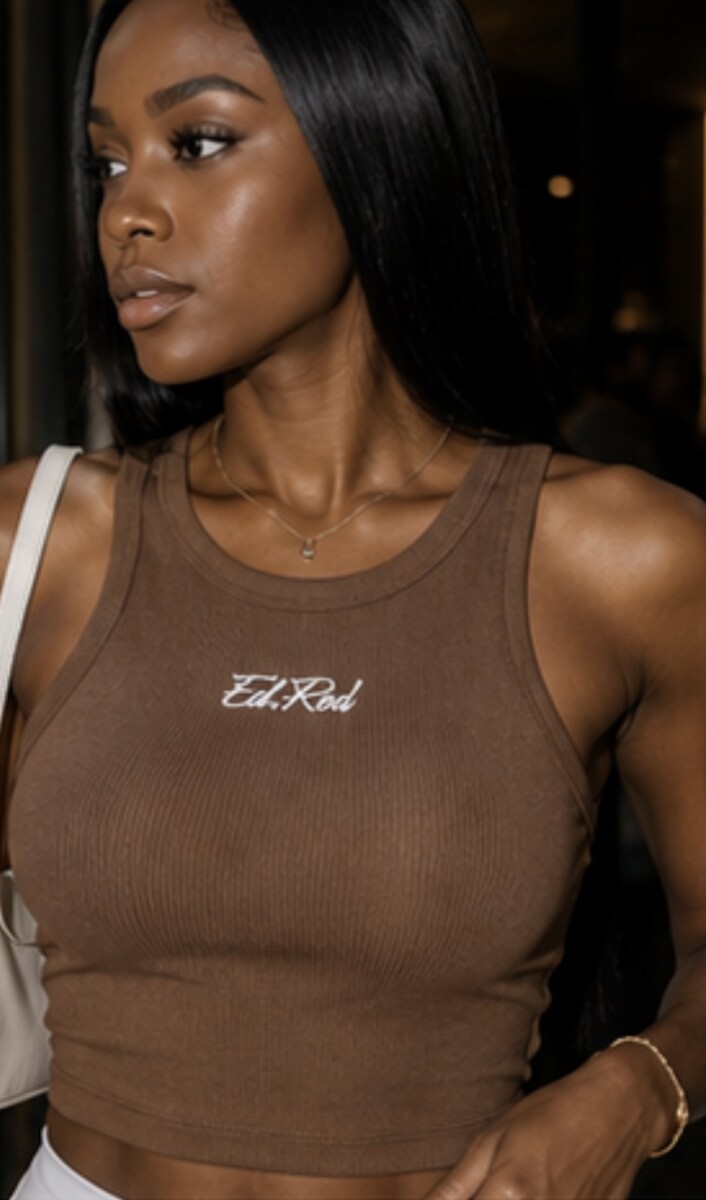 Ed Rod Signature Ribbed Tank – Mocha Brown - Image 4