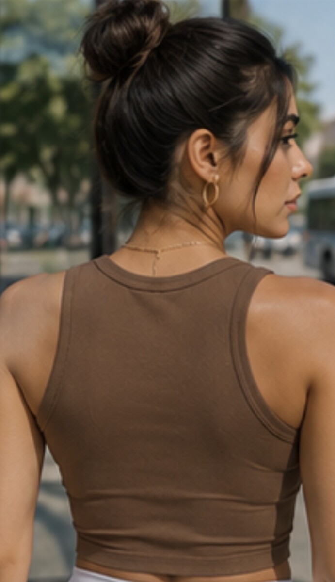 Ed Rod Signature Ribbed Tank – Mocha Brown - Image 3