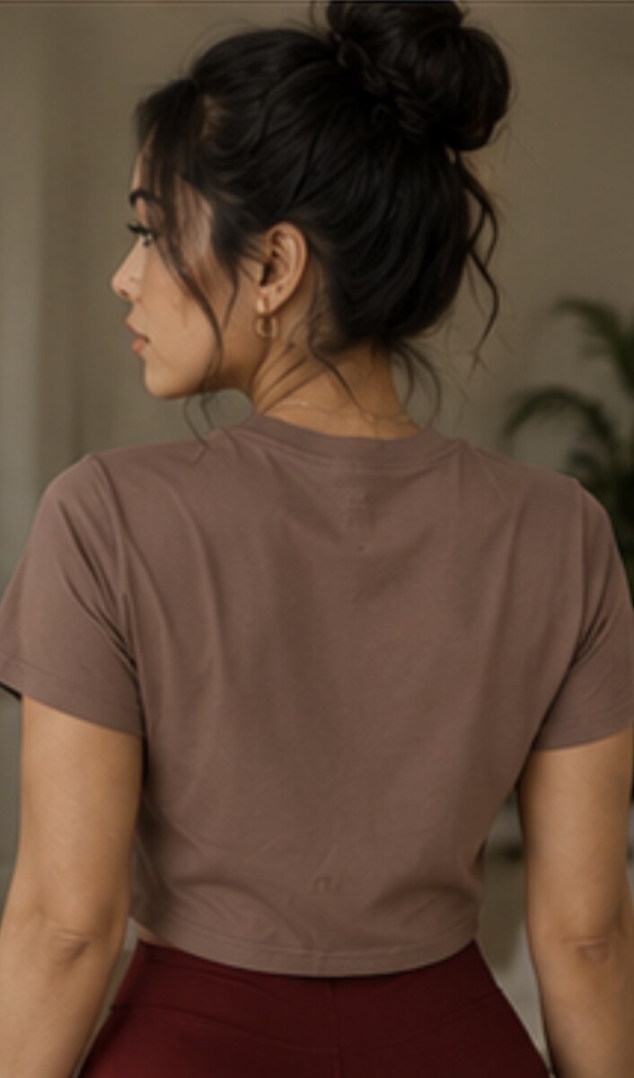 Ed Rod Signature Drip Crop Tee – Mocha Edition - Image 3
