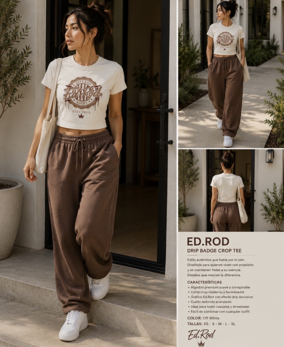 Ed Rod Stay True Crop Tee – Ivory Sand Edition - Image 5