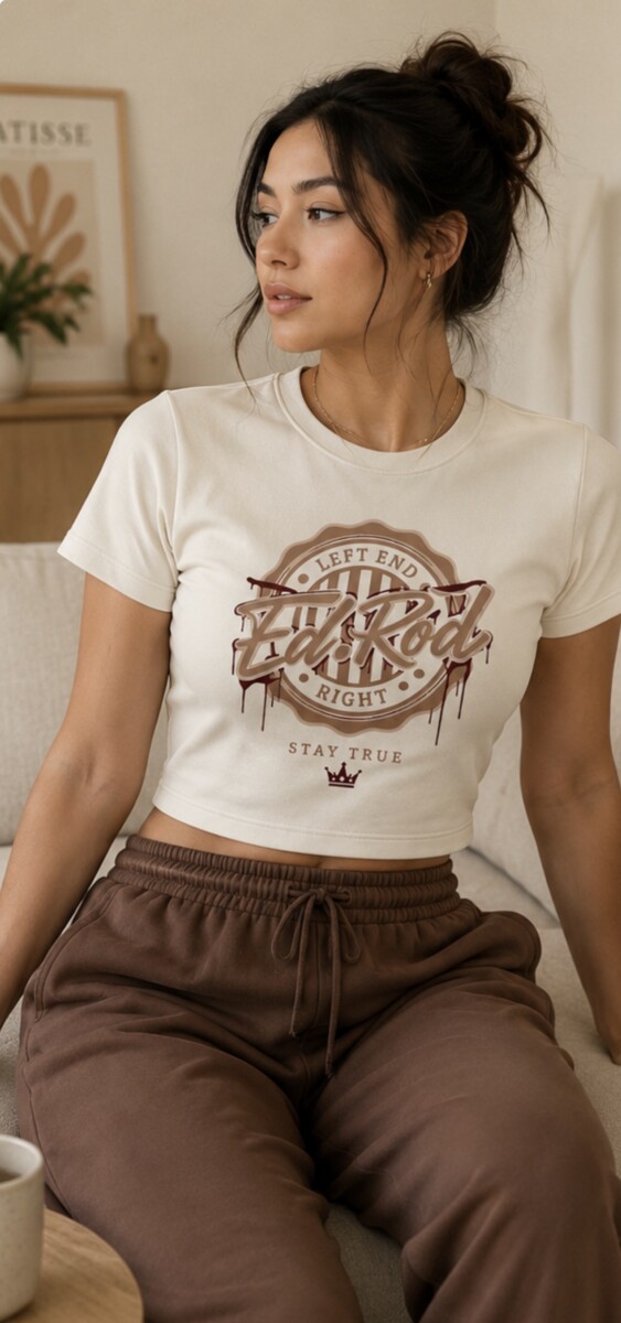 Ed Rod Stay True Crop Tee – Ivory Sand Edition - Image 6