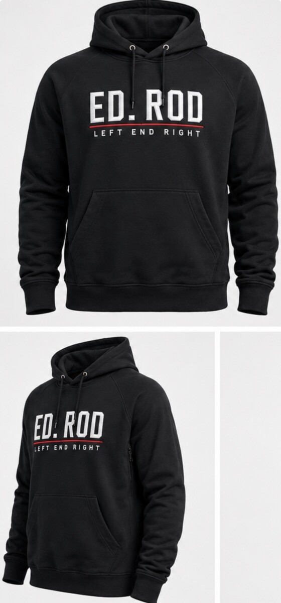 Ed Rod Left End Right – Legacy Black Hoodie - Image 2