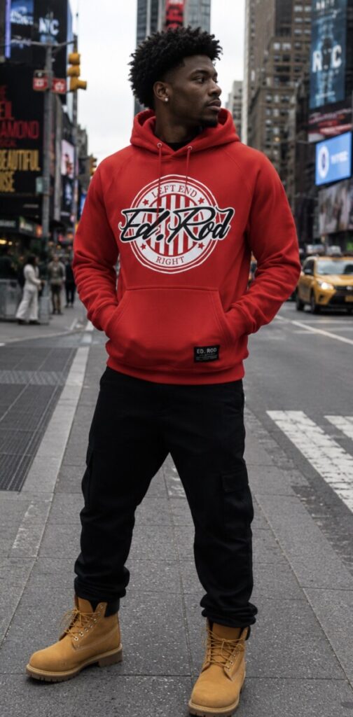 Ed Rod Left End Right – Crimson Icon Hoodie